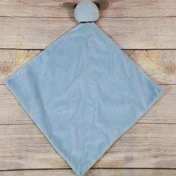 Carter's Precious Firsts Dog Lovey Security Blanket Rattle Blue Handsome 13" - Picture 2 of 4